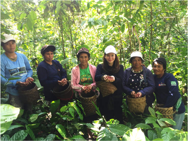 Coffee Farmers with DoT Secretary